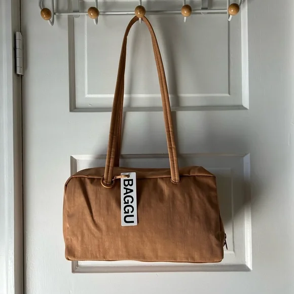 NWT BAGGU Bowler Desert Apricot Bag - Picture 2 of 9